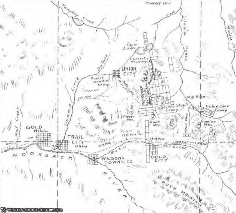 Claim map of the Mount Baker mining district in 1897