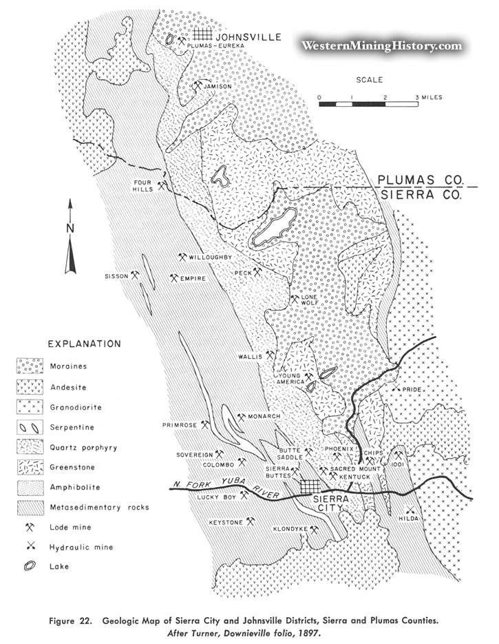 Geologic Map of Sierra City and Johnsville Districts
