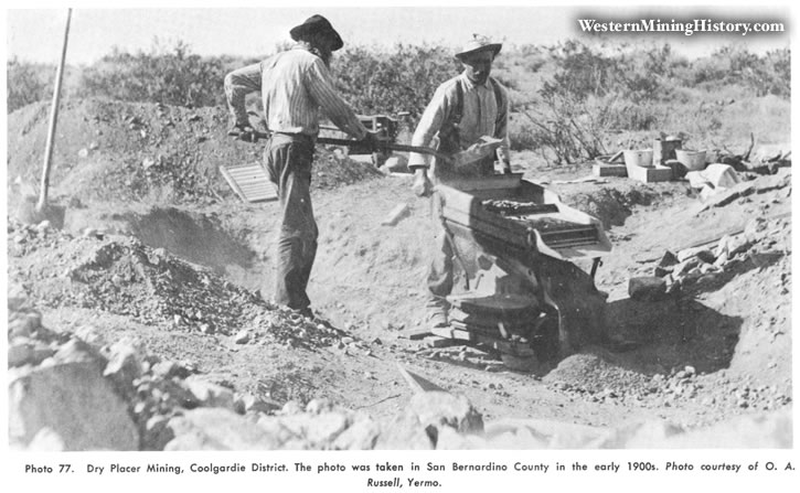 Dry Placer Mining, Coolgardie District