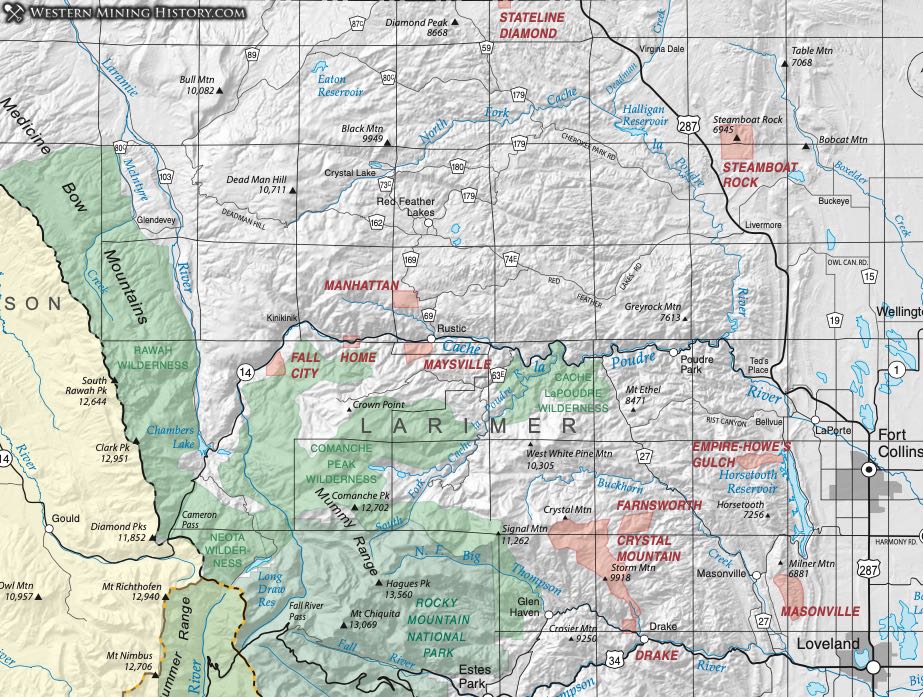 Larimer County Colorado Mining Districts – Western Mining History
