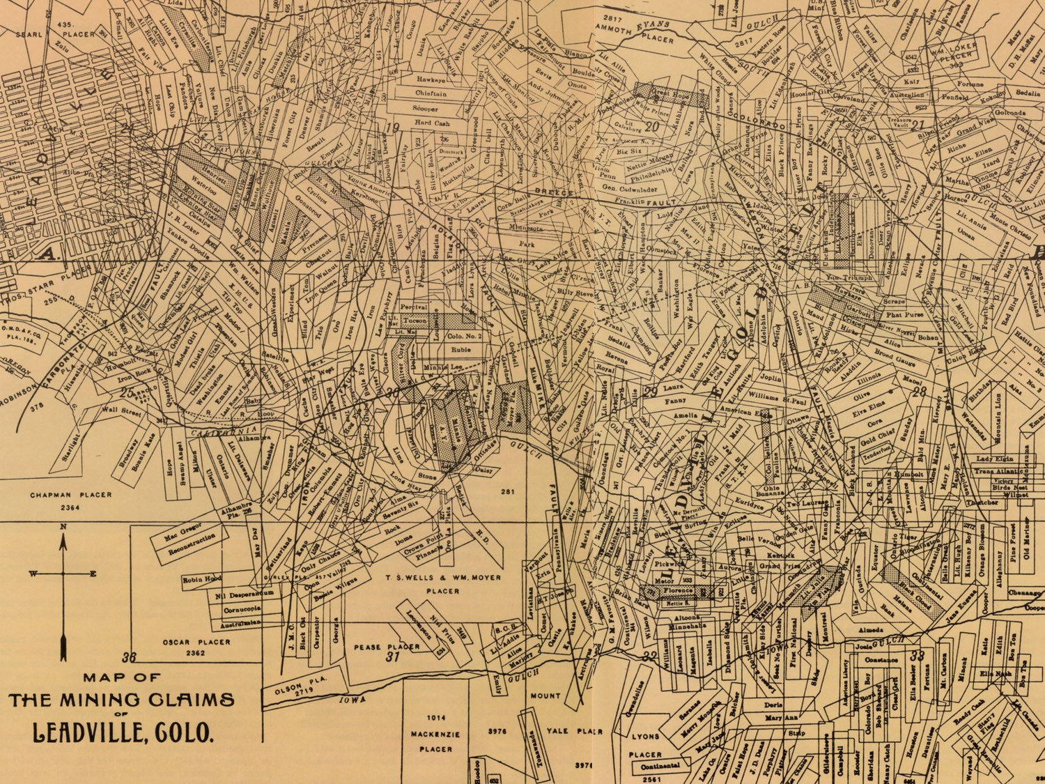 Mining Claims of Leadville