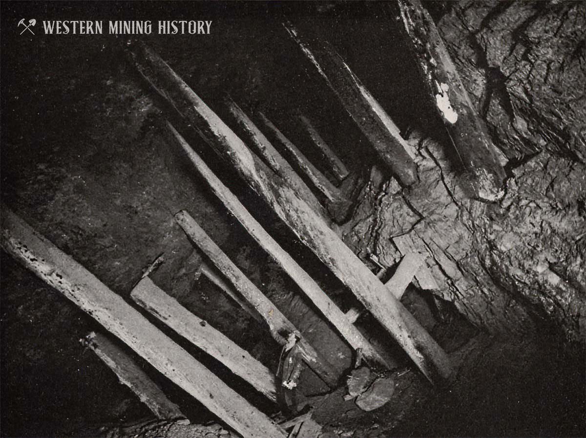 60 foot long timbers in the Elkhorn Mine