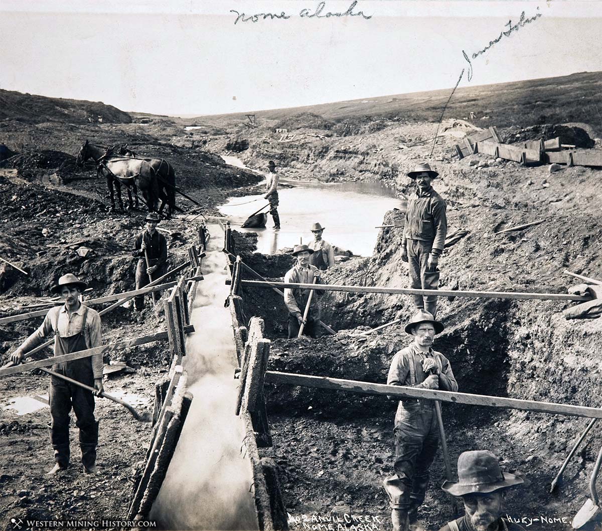 Miners on Anvil Creek - Nome, Alaska ca. 1900