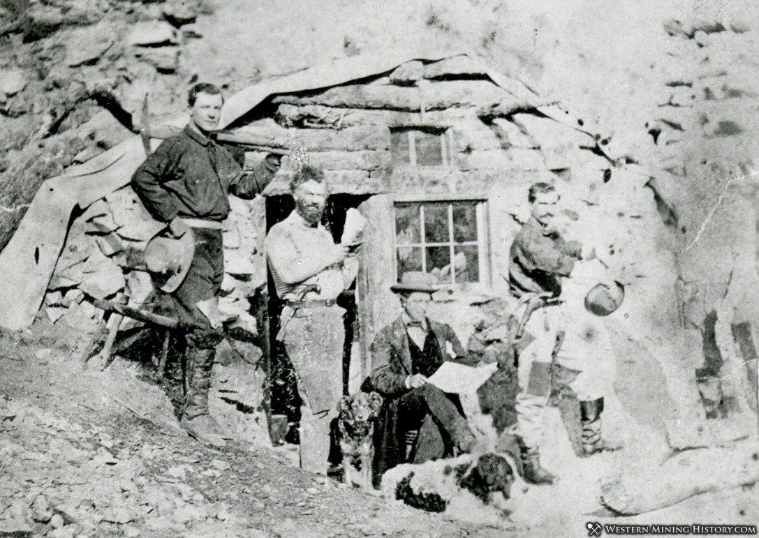 Samuel Clemens Friend Robert F. Howland at Aurora cabin in 1862