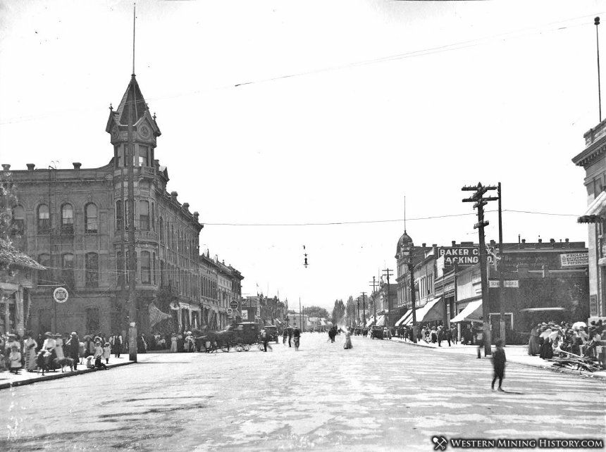 View of Main Street - Baker City, Oregon ca. 1910