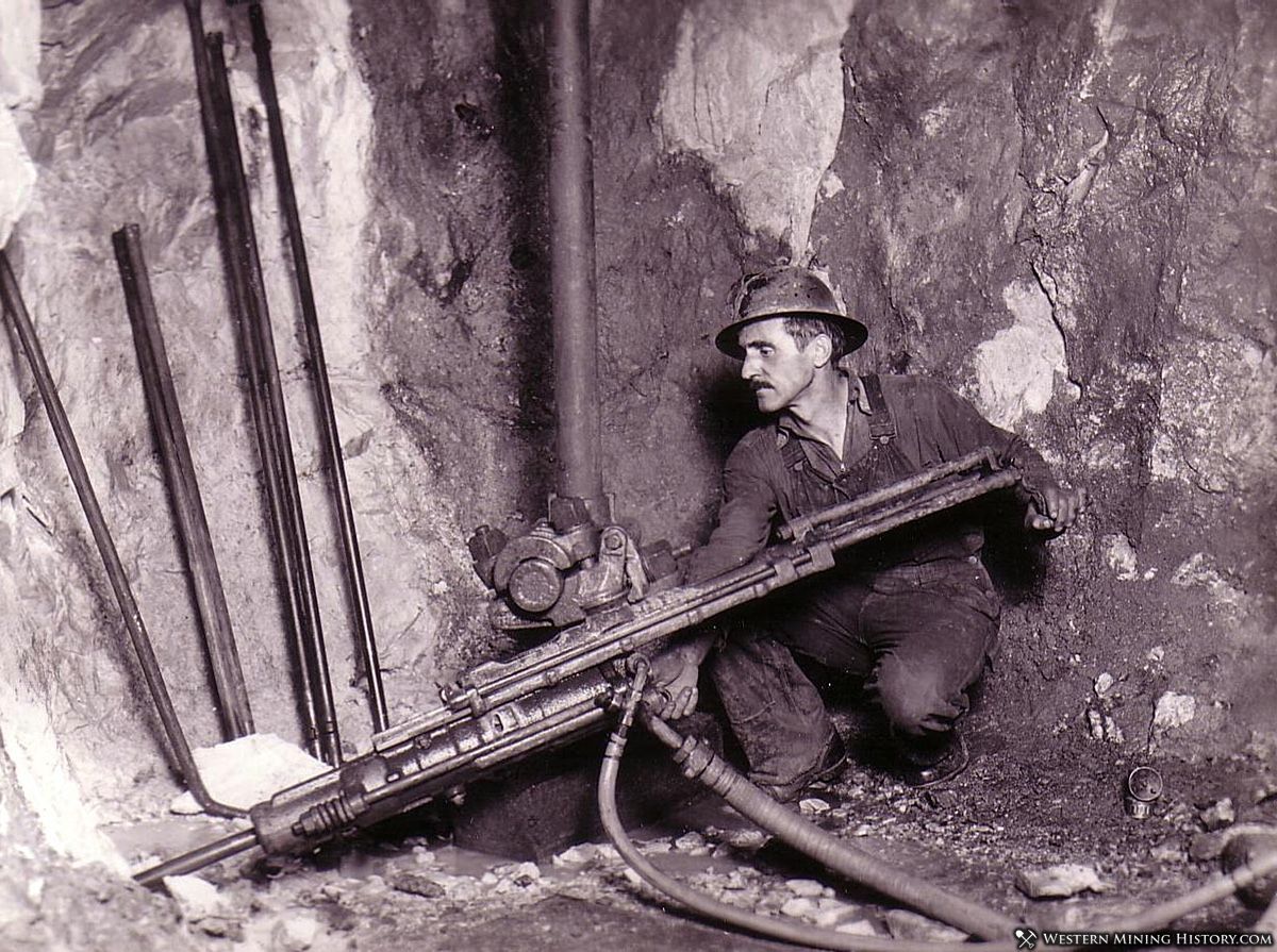 Drilling in the US Mine - Bingham Utah ca. 1930