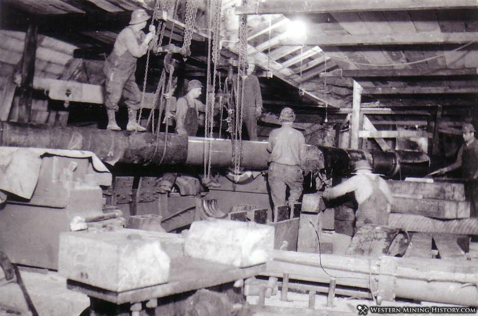  US mine new motor shaft being installed - Bingham Utah ca. 1930