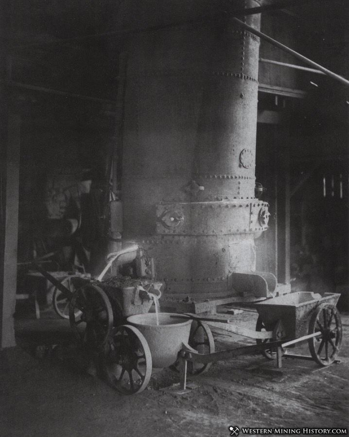 Interior view of the Copper Queen smelter early 1890s