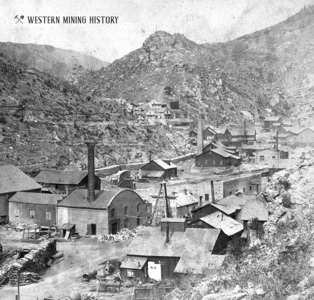 Smelters at Black Hawk, Colorado ca. 1870