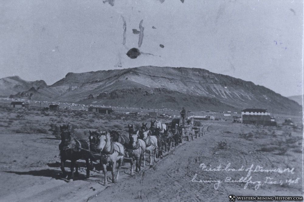 Freight team leaving Bullfrog, Nevada - December 1, 1905