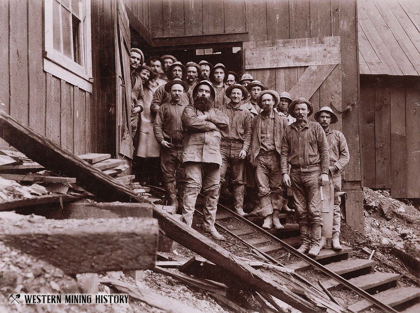 Miners at the Poorman Mine - Burke, Idaho 1893