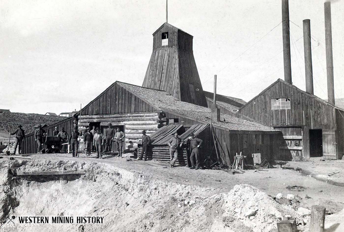 Gagnon Mine at Butte, Montana 1885