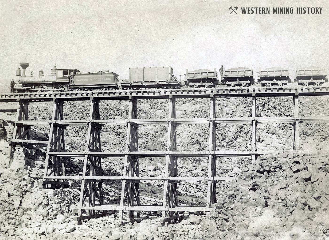  Carson and Colorado ore train on Candelaria trestle ca. 1880s