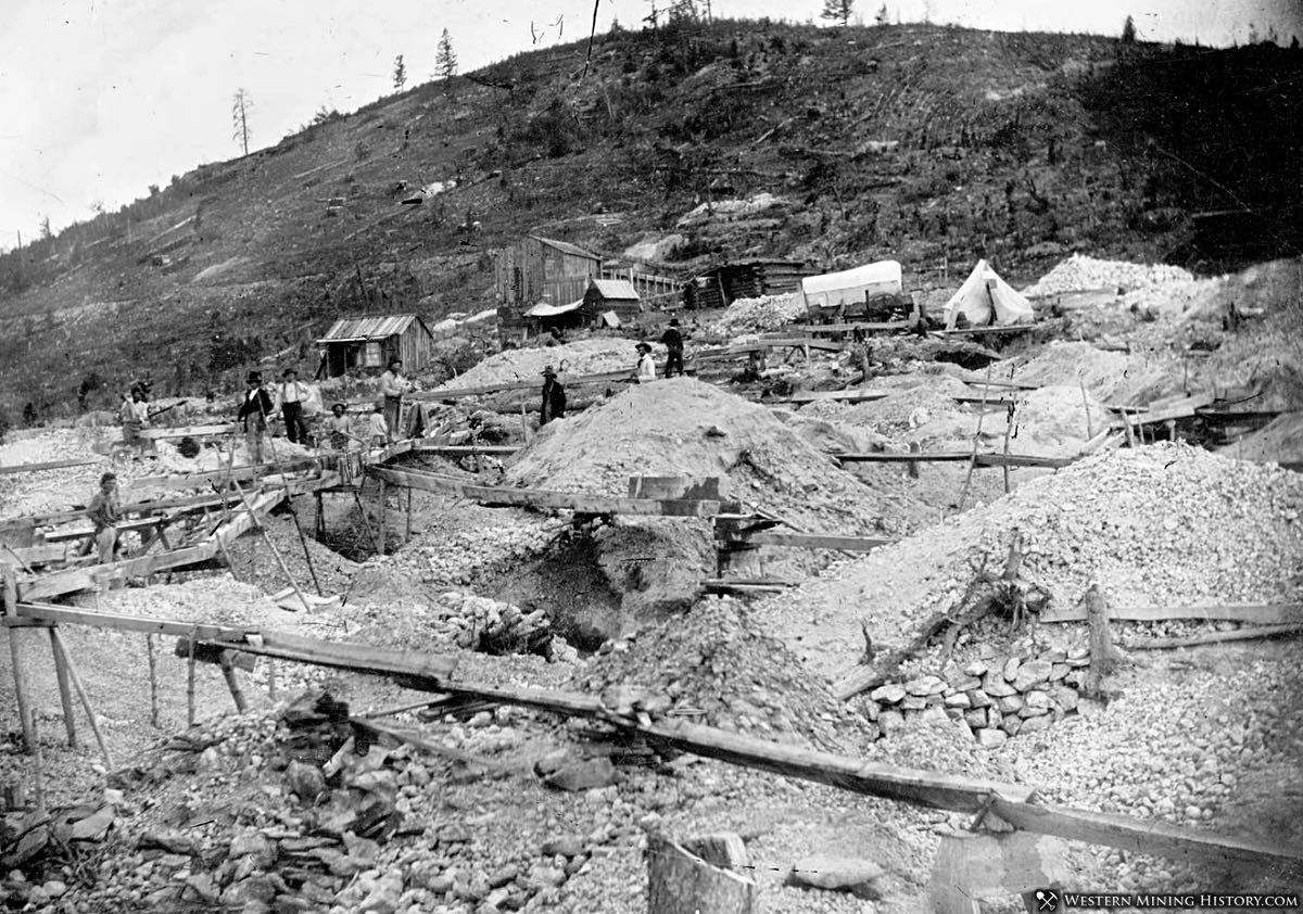 1860s mining scene - Central City, Colorado area