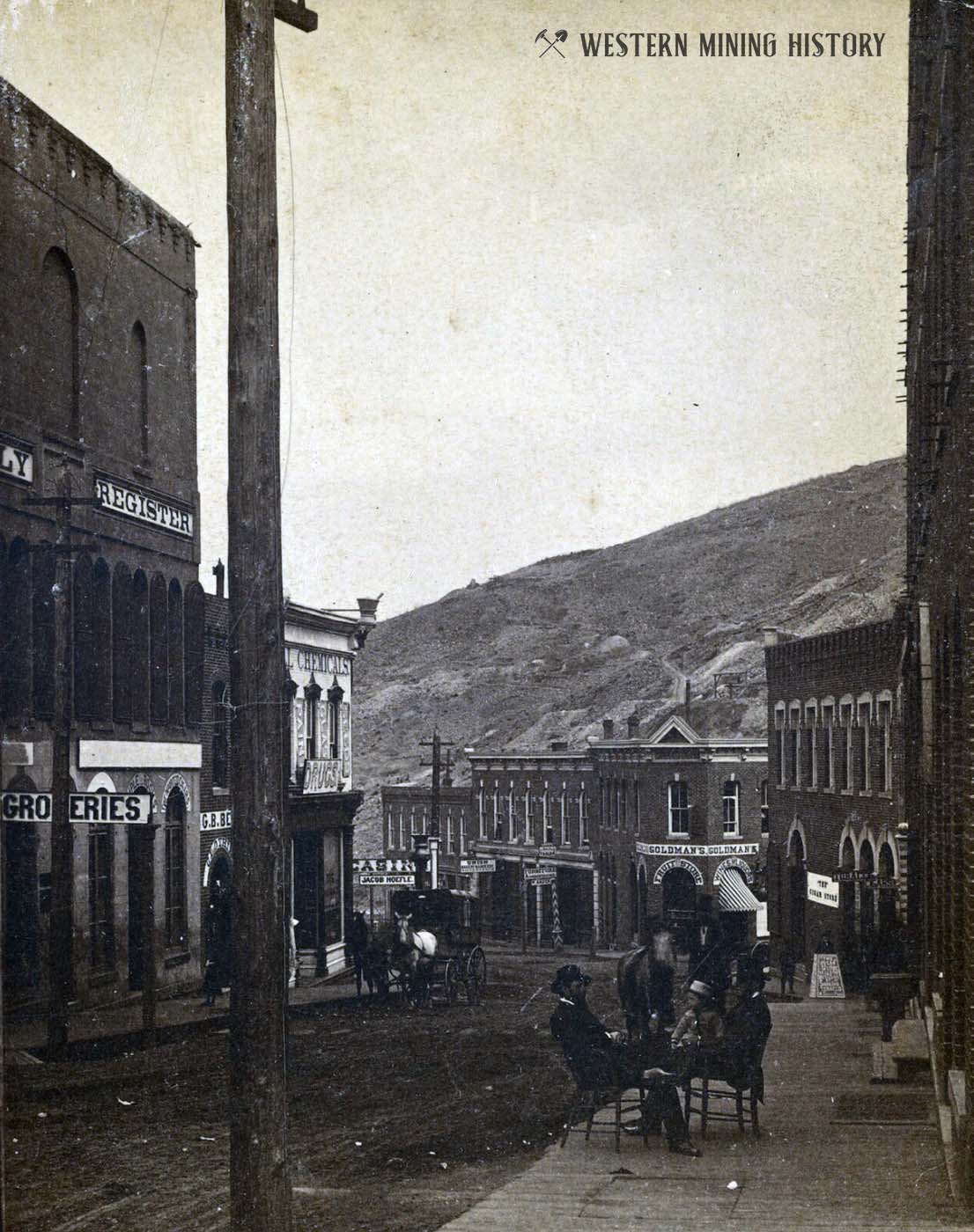 Eureka and Lawrence Streets - Central City, Colorado ca. 1880