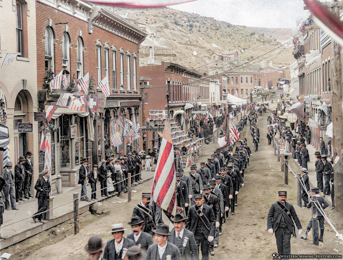 Fourth of July parade at Central City Colorado 1890s