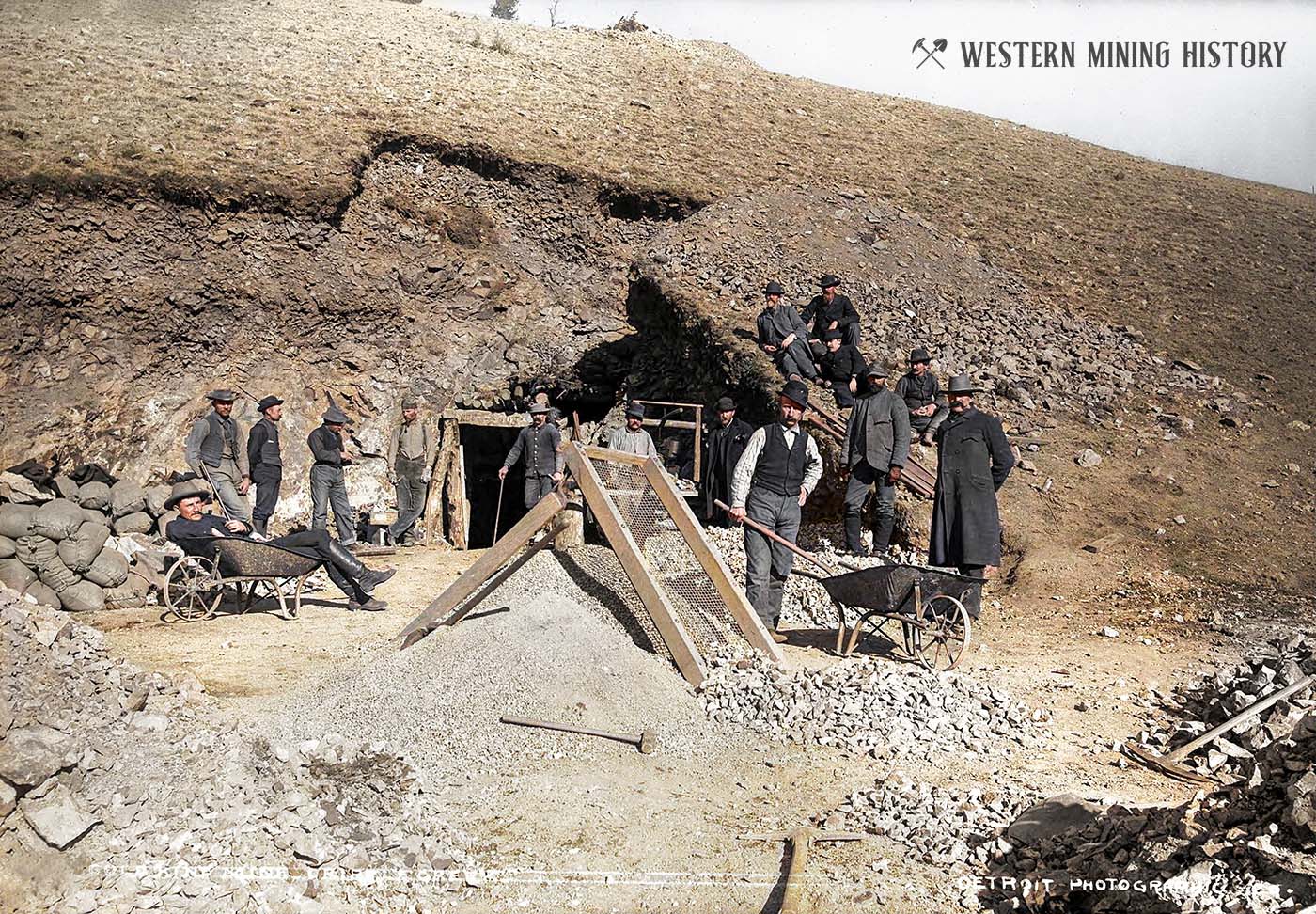 Gold King Mine - Cripple Creek, Colorado 1892 (colorized)