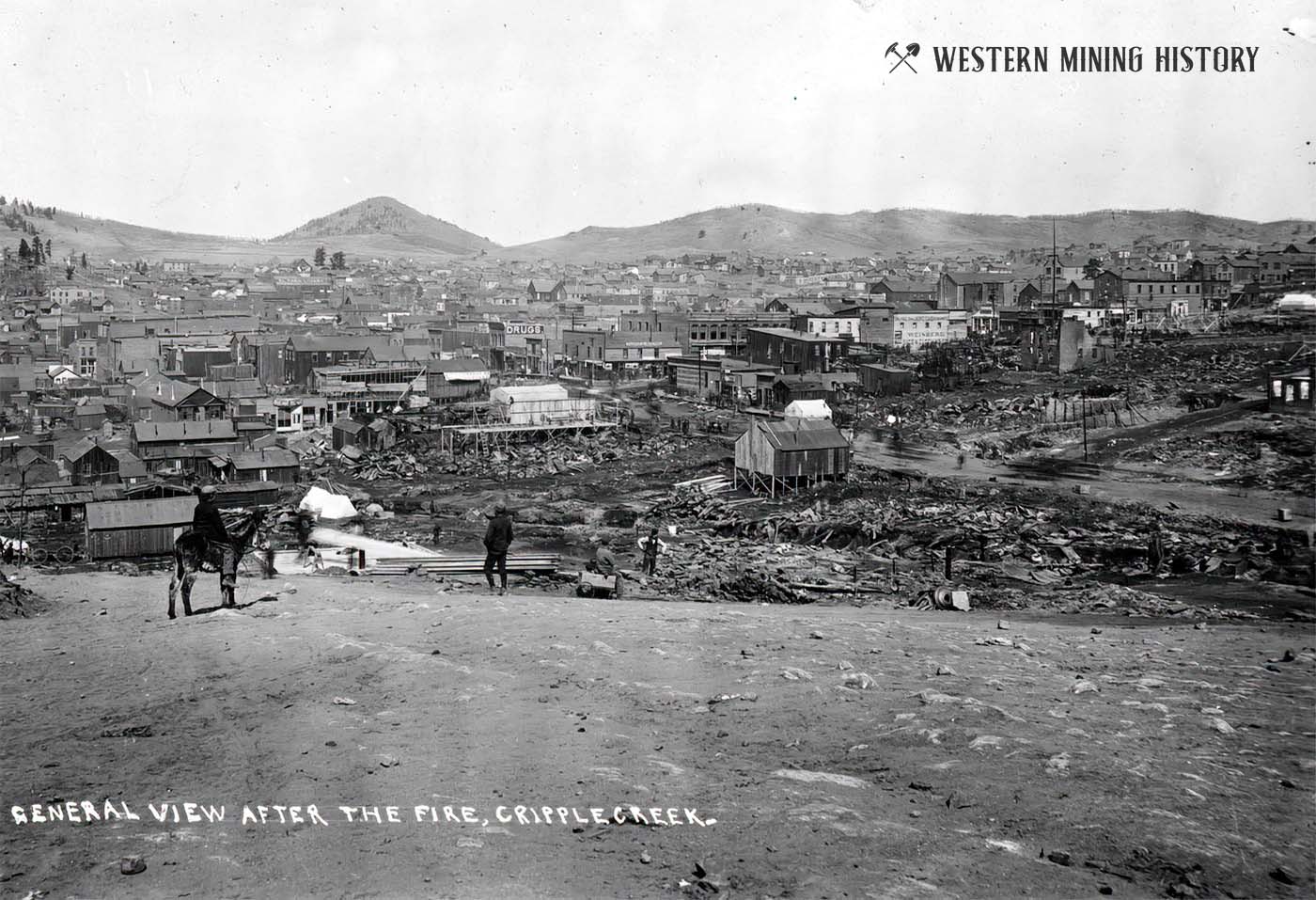View of Cripple Creek after the April 25, 1896 fire