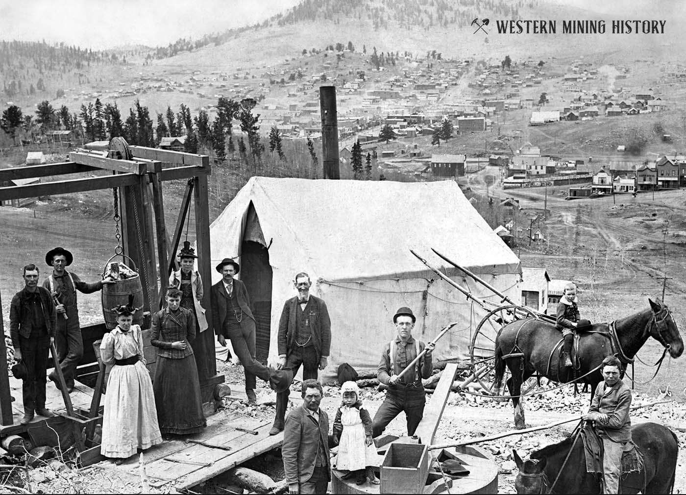 Hill Side Mine - Cripple Creek, Colorado ca. 1893