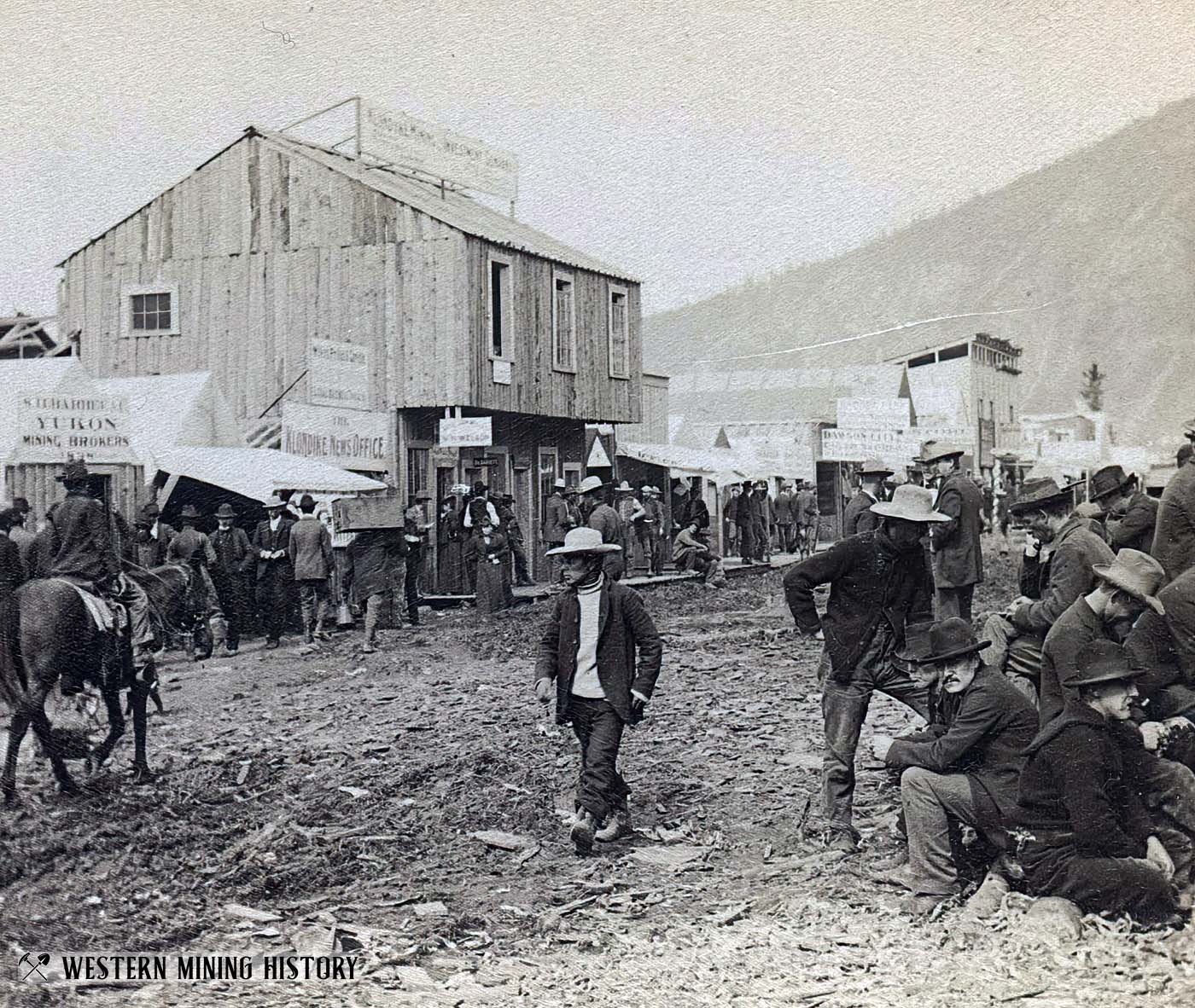 Dawson City, Yukon street scene 1899