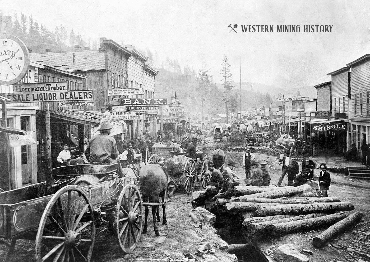 Deadwood 1877 Gold Rush Scene