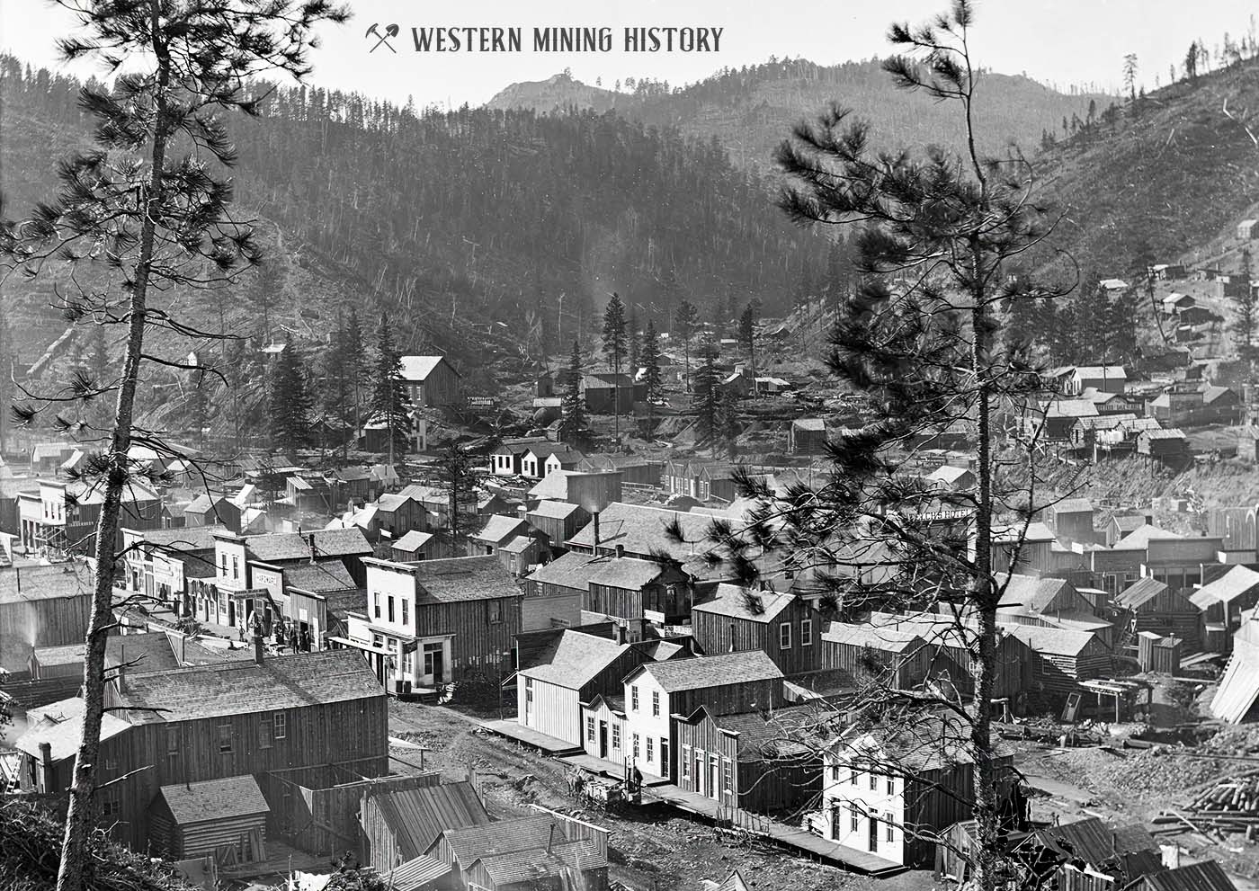 View Of Deadwood Dakota Territory 1877 Western Mining History