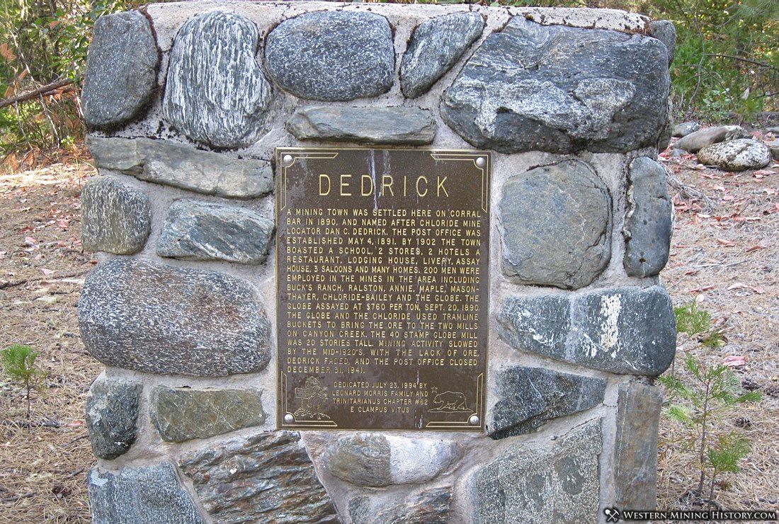 Historical Marker at Dedrick, California