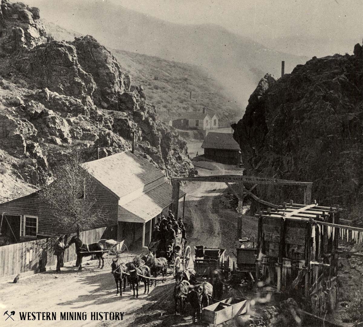 Devil's Gate Toll House at Silver City, Nevada 1866