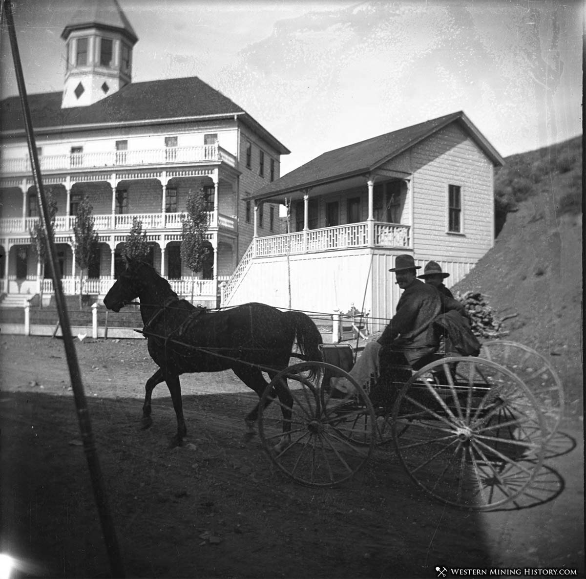 Mr. Irwin and His Famous Trotter - Dewey Idaho ca. 1897