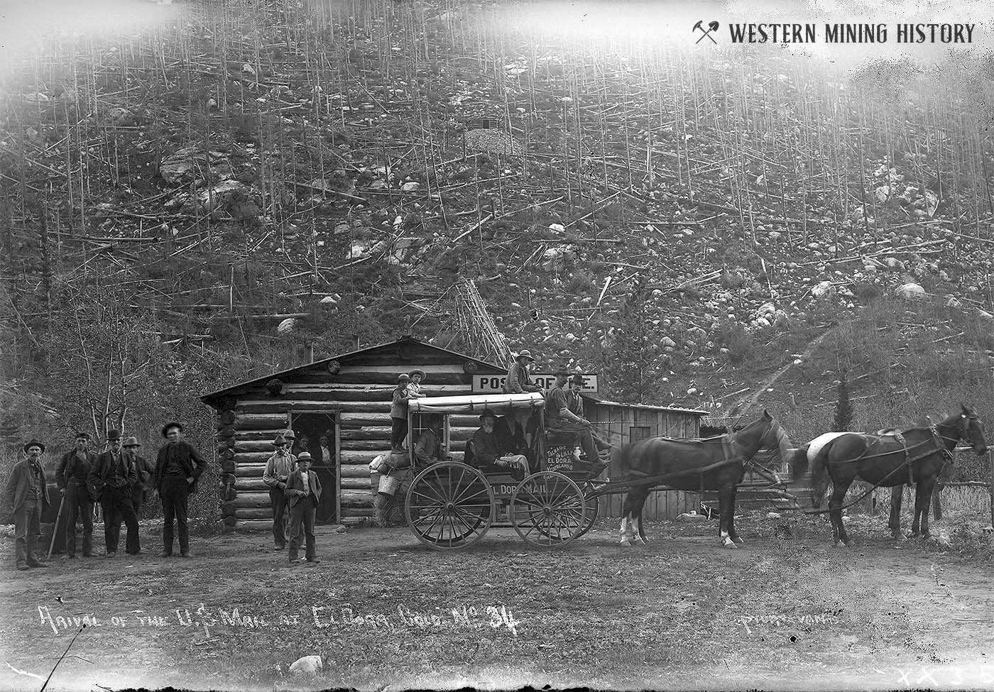 Arrival of the U.S. mail at Eldora, Colorado ca. 1897