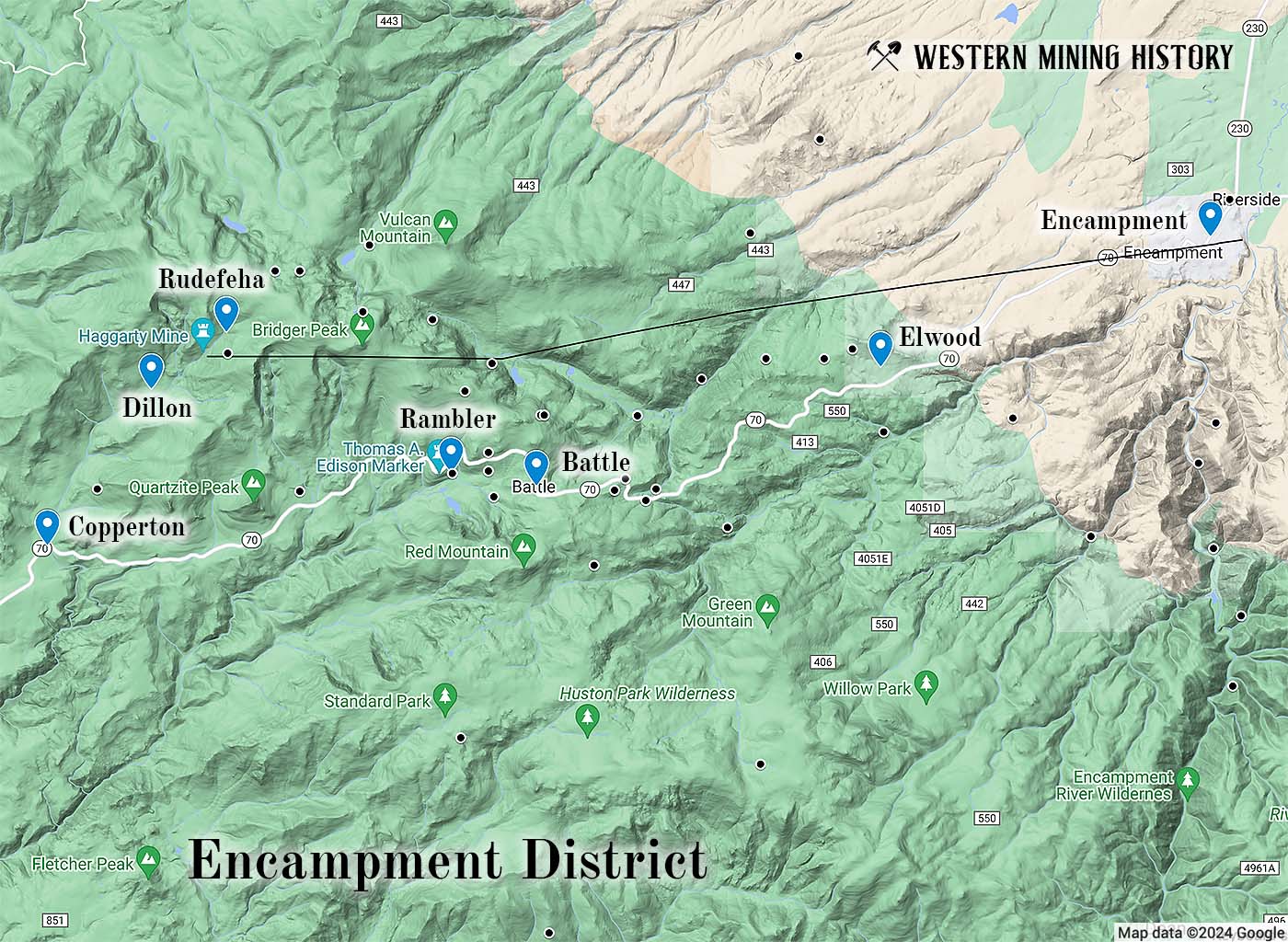 Map of the Encampment District