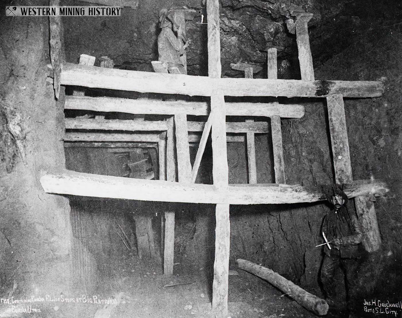 Timbering in the Centennial Eureka Mine