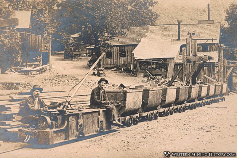 Ore train at the Gladstone Mine near French Gulch