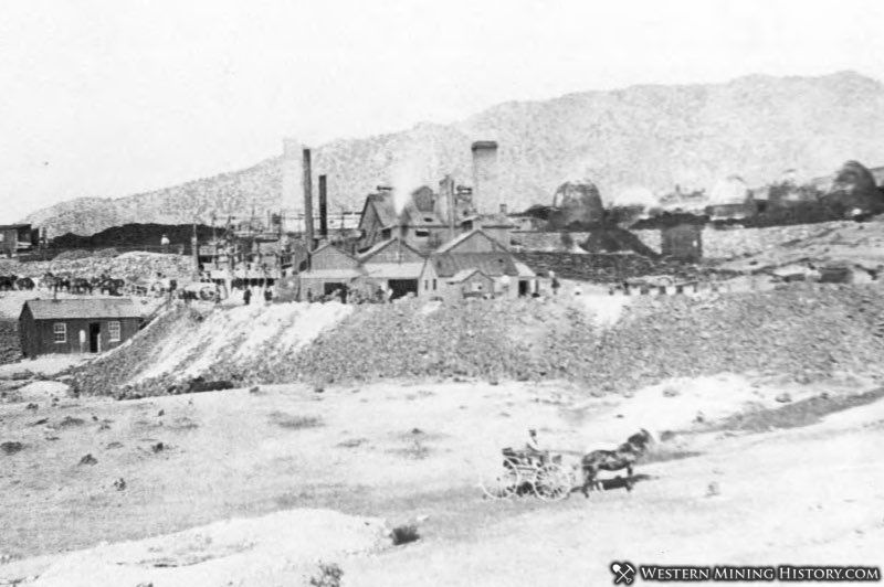 Smelter and charcoal kilns at Frisco Utah 1883