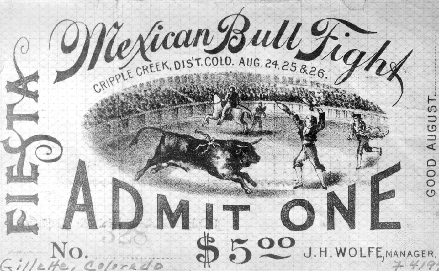 Mexican Bull Fight Gillett Colorado August 1895