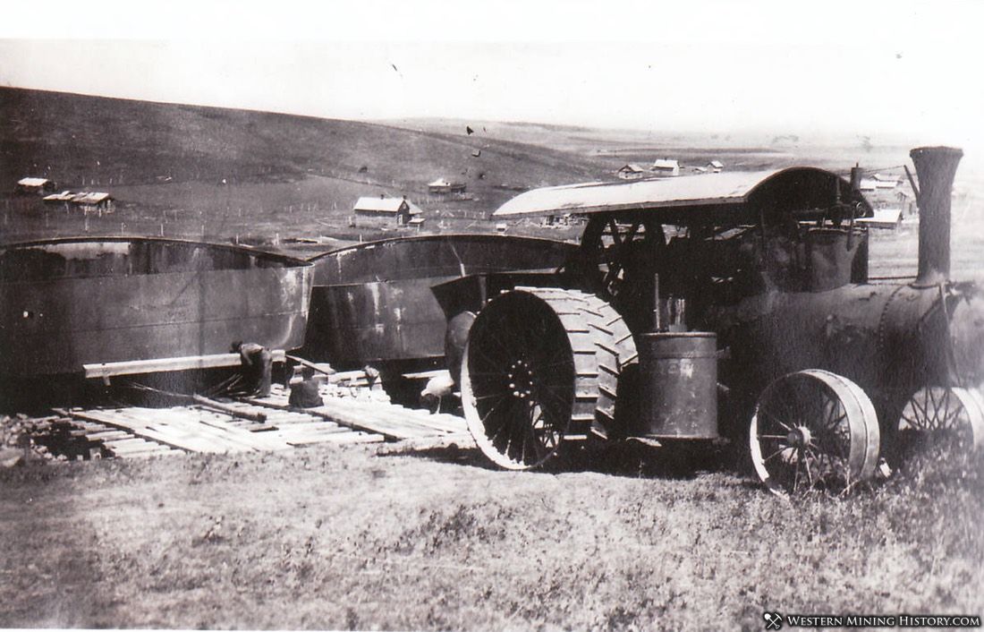 Leach tanks for processing old mine tailings at Gilt Edge