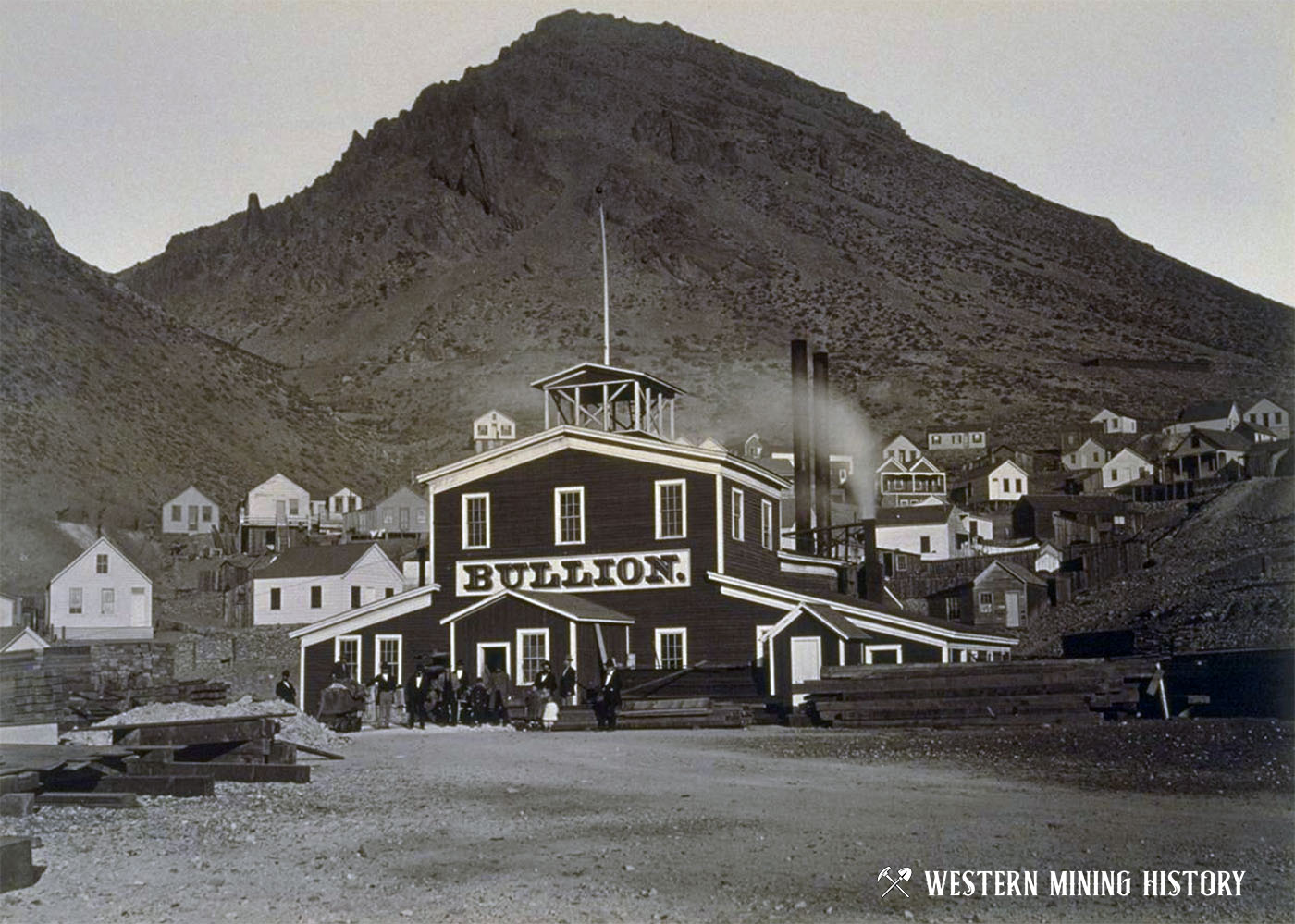 Bullion Mine Hoisting Works - Gold Hill Nevada ca. 1876