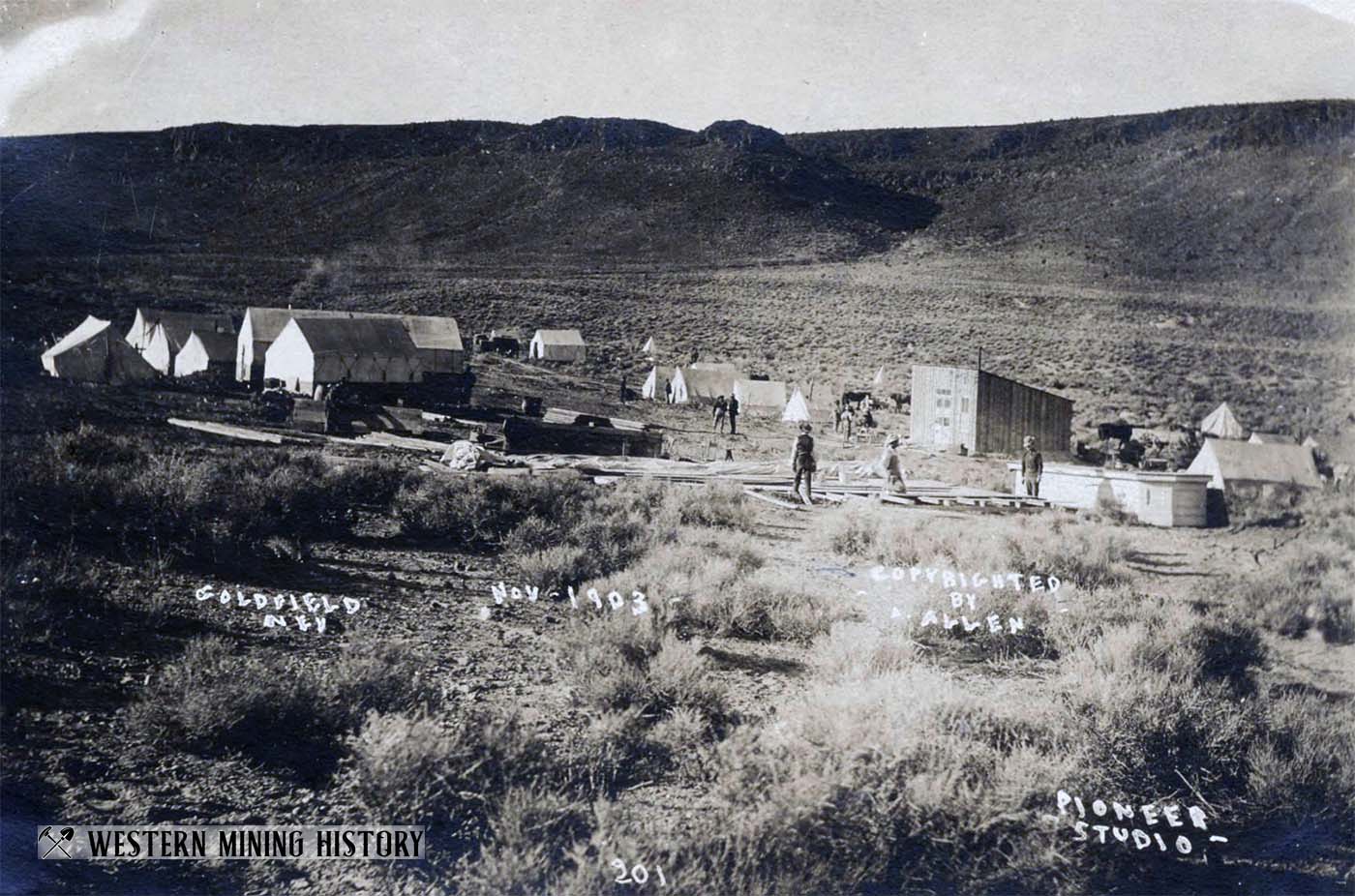 The early settlement of Goldfield, Nevada in 1903