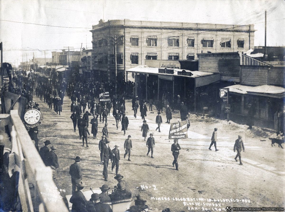 Miners Union Parade - Goldfield, Nevada Jan 20 1907
