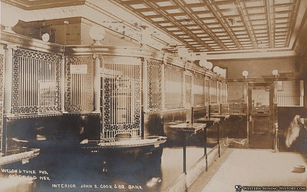 Interior view of the John S. Cook & Co Bank