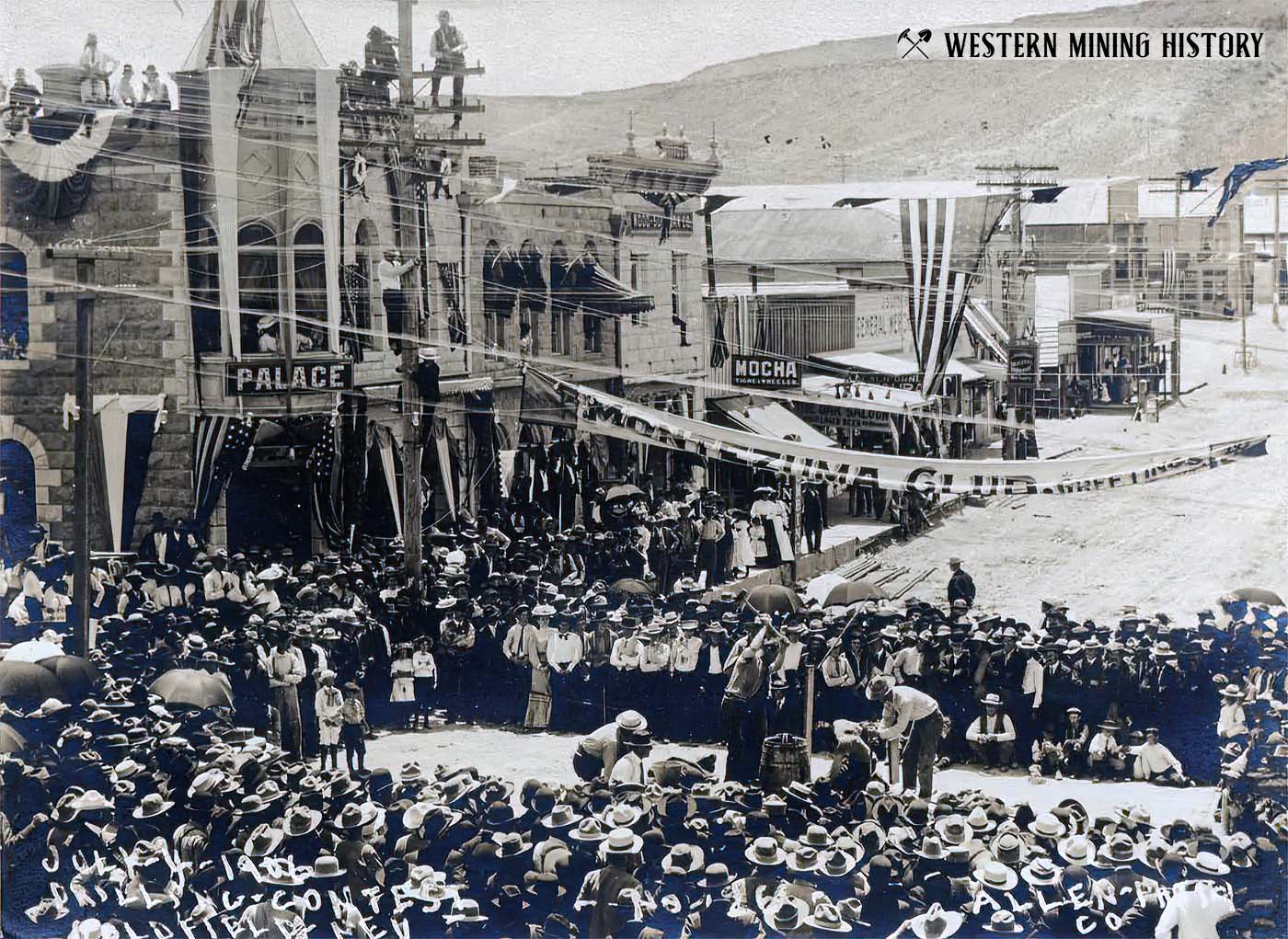 Drilling contest at Goldfield, Nevada July 4, 1906