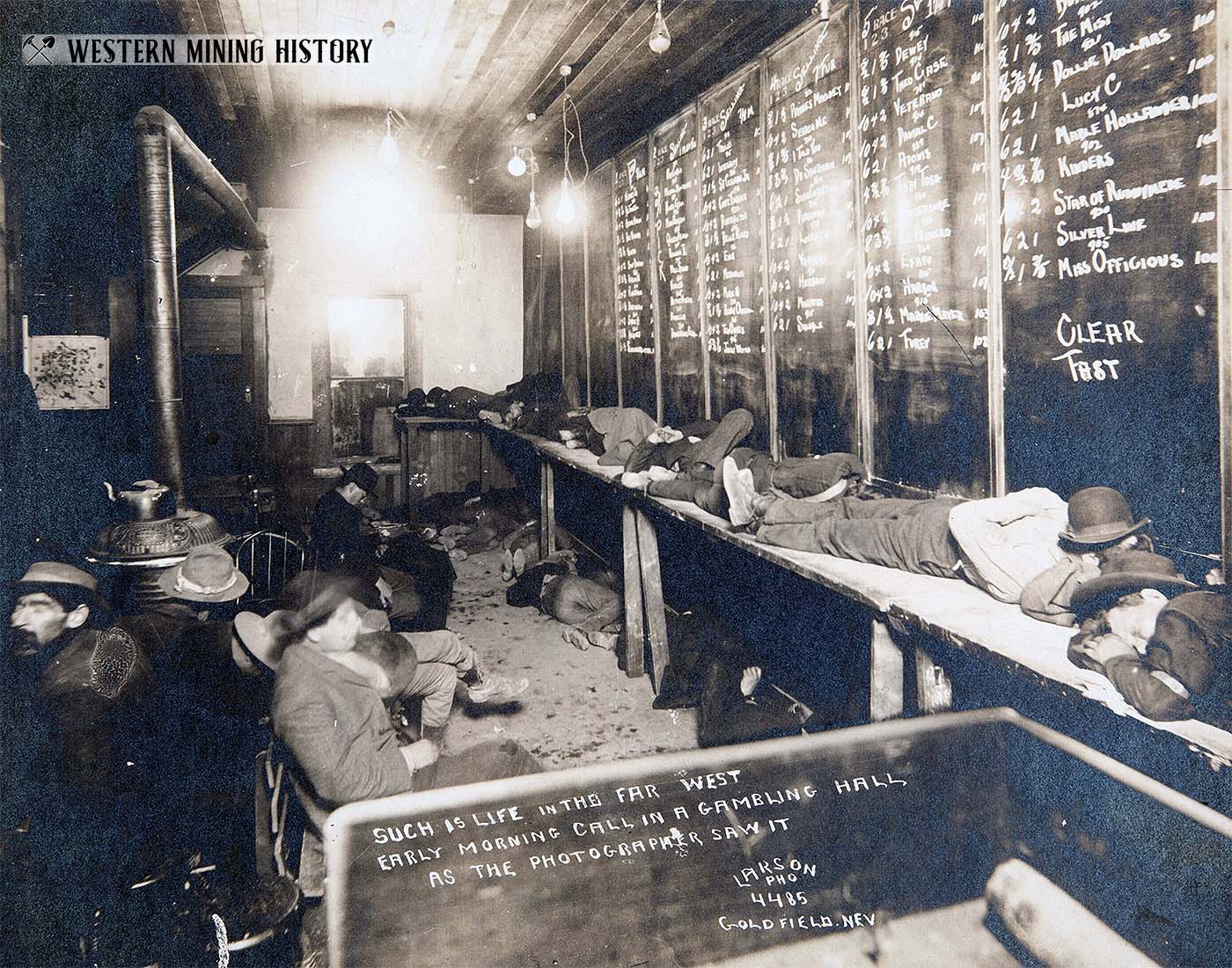 Early morning call in a gambling hall - Goldfield Nevada