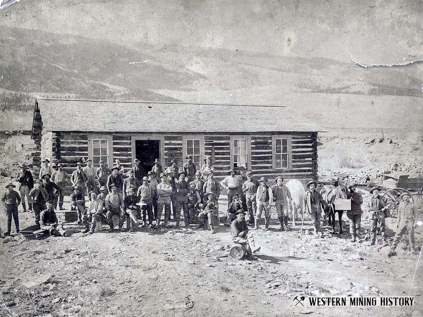 Miners pose near Granite, Colorado ca. 1880s