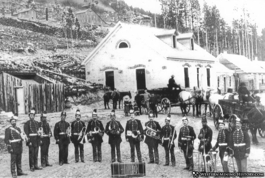 Granite Miners Coronet Band in front of the Superintendent’s house