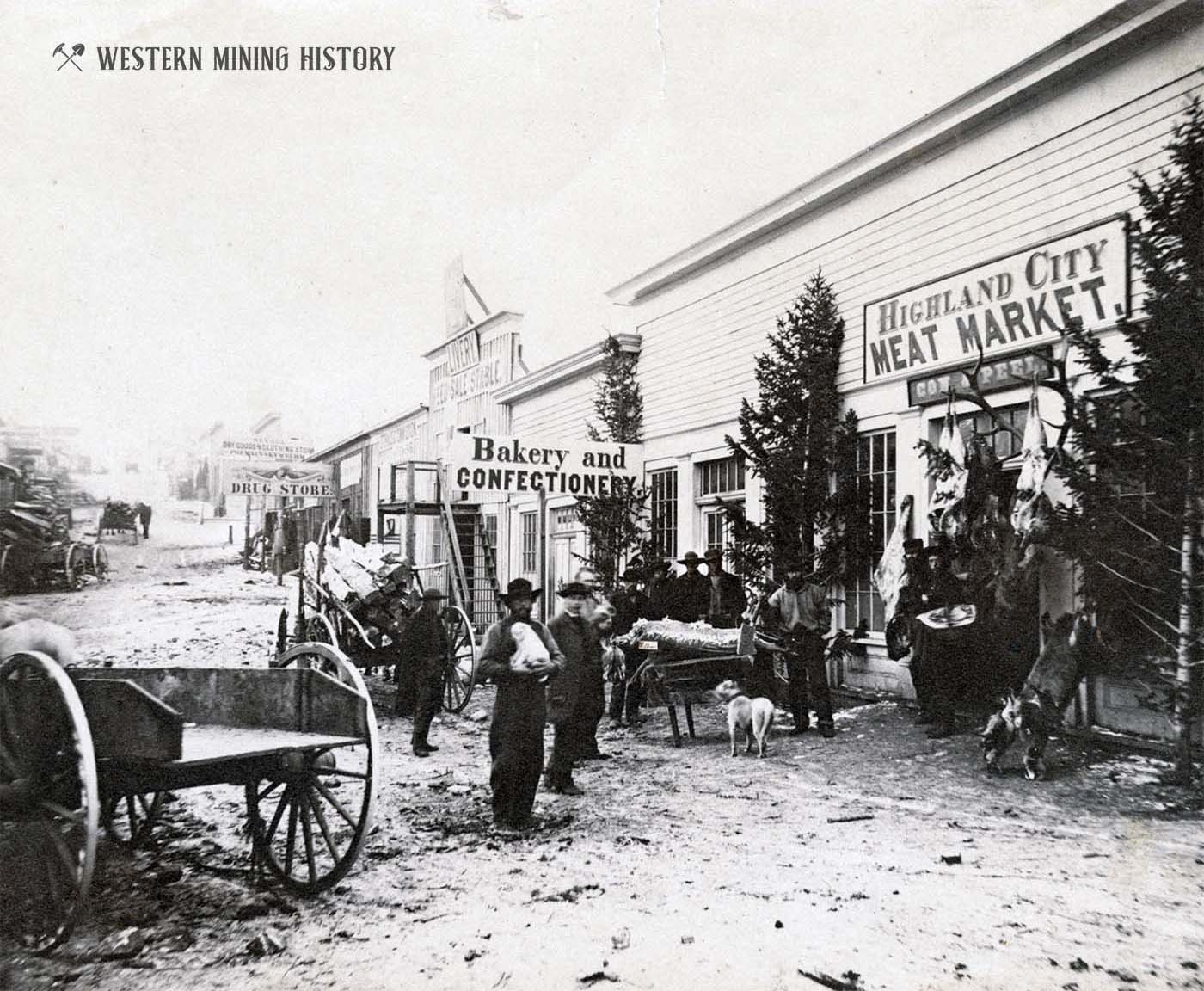 Helena, Montana meat market ca. 1869