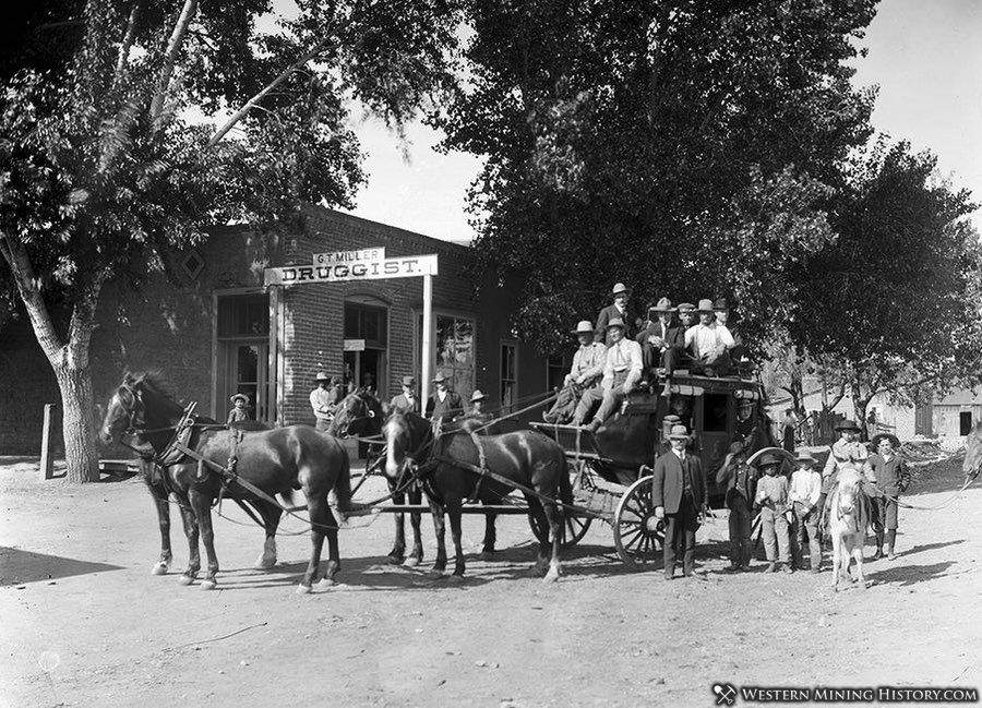 Stagecoach at Hillsboro, New Mexico ca. 1905
