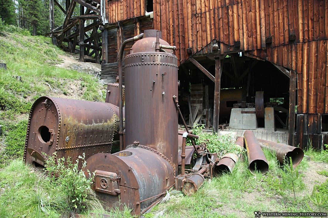 Wood-fired boilers at the Gold Point Mill