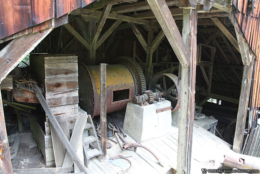 Ball mill in the Gold Point Mill