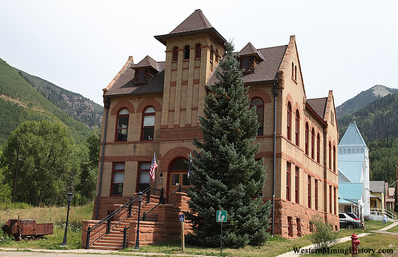 Historic county courthouse at Rico Colorado