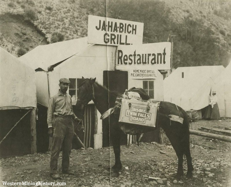 텐트 캘리포니아에서 초기 자르 비지 레스토랑. 1910